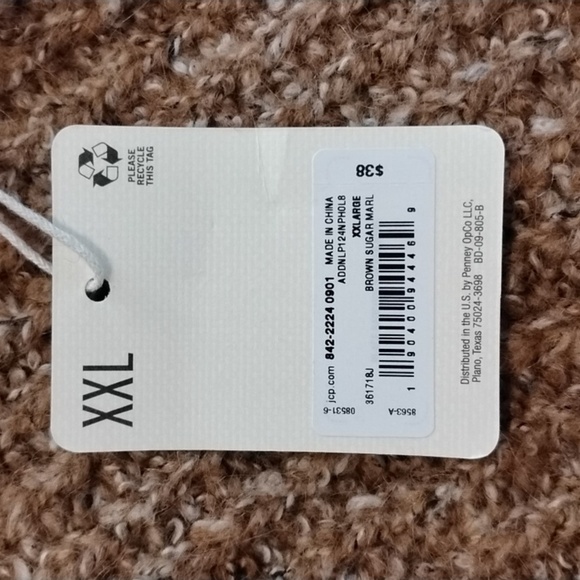 a.n.a Women's Brown Sugar Marl Round Neck Sweater, Size: XXL, NWT - Picture 6 of 8